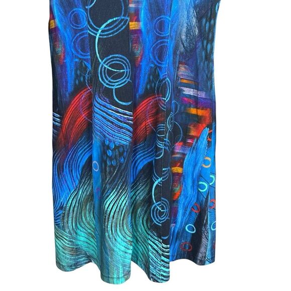 Simply Art By Dolcezza Dress Size Small Women’s Abstract Art To Wear Stretch - Picture 12 of 13